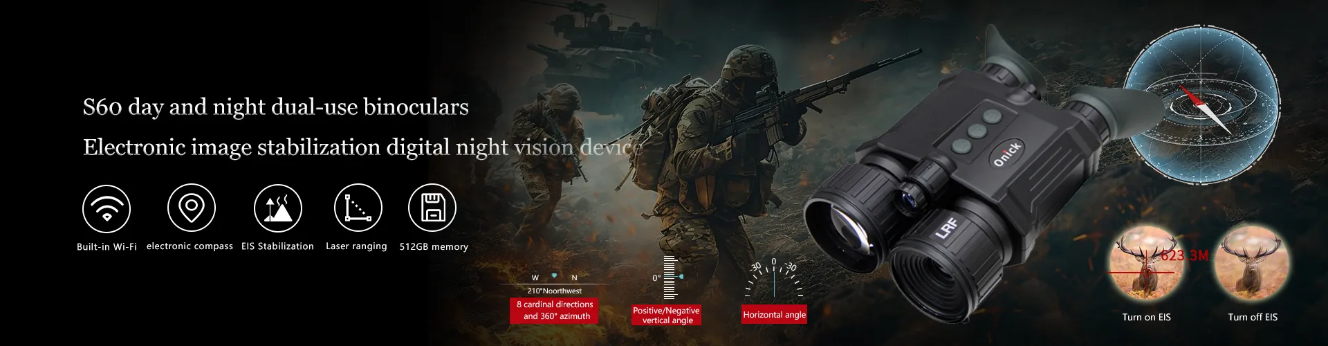 Binocular Electronic Image Stabilization Night Vision Device